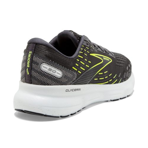 Brooks Glycerin 20 Mens Ebony white nightlife back