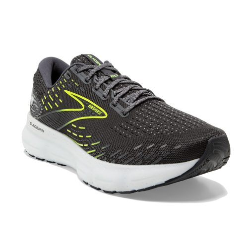 Brooks Glycerin 20 Mens Ebony white nightlife front