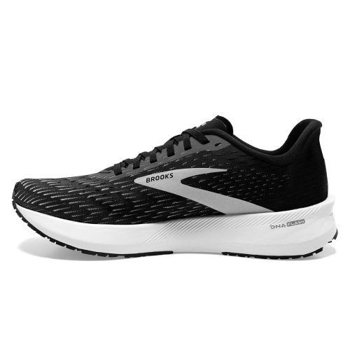 Brooks Hyperion Tempo Mens Black silver white medial