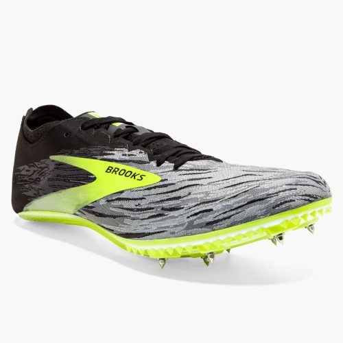 Brooks QW K V4 Unisex Black Grey Nightlife angle