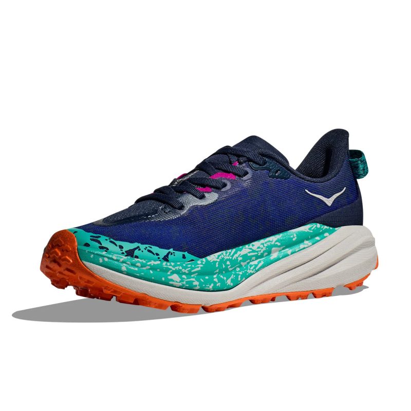 Hoka Speedgoat 6 Womens Wide Varsity Navy meteor side