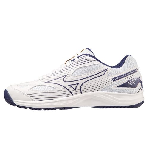 Mizuno Cyclone Speed 4 Unisex White blue Ribbon medial