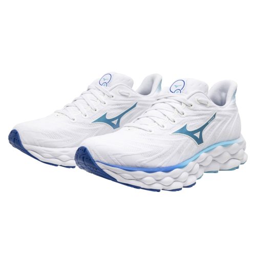 Mizuno Wave Sky 8 Womens White laser Blue pair