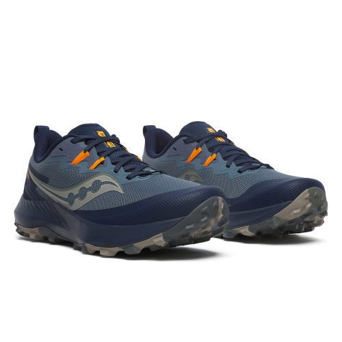 Saucony Peregrine 14 Mens Dusk navy front pair