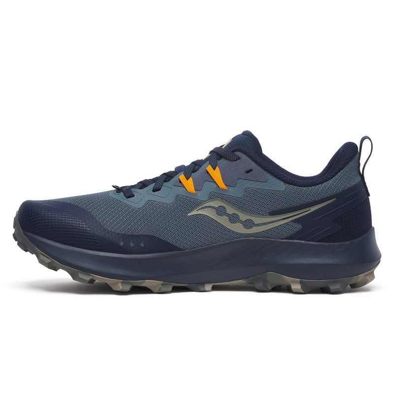 Saucony Peregrine 14 Mens Dusk navy medial view