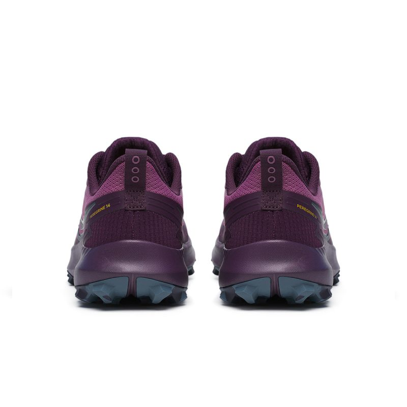 Saucony Peregrine 14 Womens Plum eggplant back