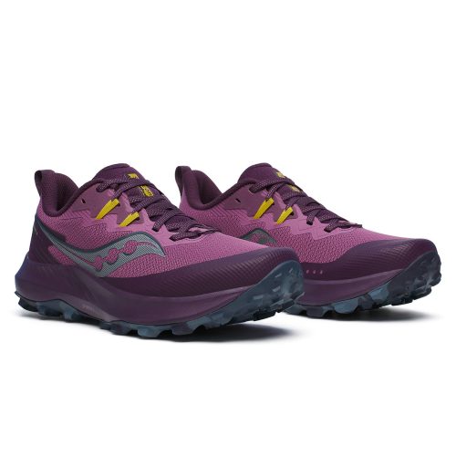 Saucony Peregrine 14 Womens Plum eggplant pair